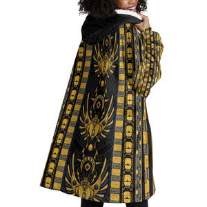 Egypt The Scarab Beetle Wearable Blanket Hoodie Winged Solar Amulet Symbol