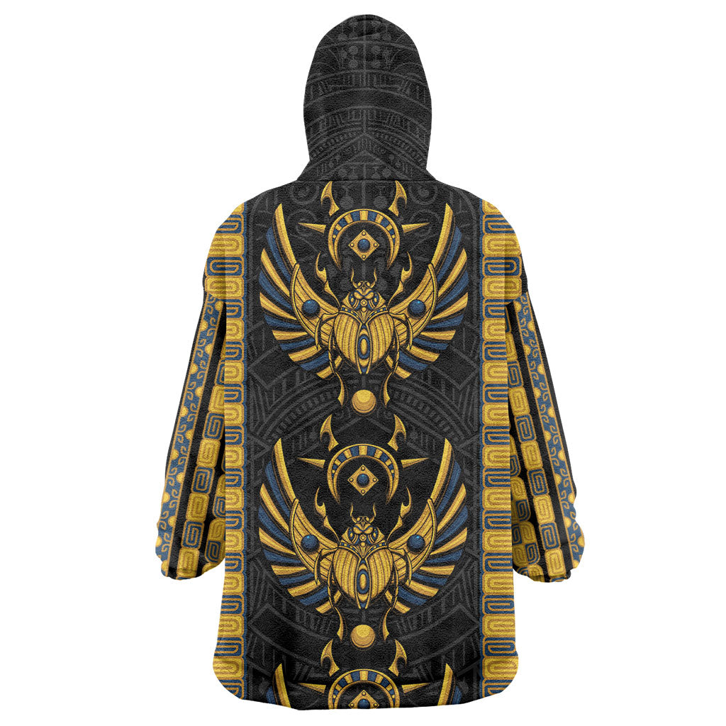 Egypt The Scarab Beetle Wearable Blanket Hoodie Winged Solar Amulet Symbol