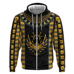 Egypt The Scarab Beetle Zip Hoodie Winged Solar Amulet Symbol