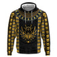 Egypt The Scarab Beetle Zip Hoodie Winged Solar Amulet Symbol