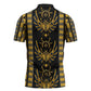 Egypt The Scarab Beetle Zipper Polo Shirt Winged Solar Amulet Symbol