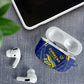 Curacao Football AirPods Case Blue Wave Geometric Caribbean Sports Motif