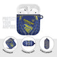 Curacao Football AirPods Case Blue Wave Geometric Caribbean Sports Motif