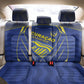 Curacao Football Back Car Seat Cover Blue Wave Geometric Caribbean Sports Motif