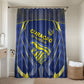 Curacao Football Bathroom Set Blue Wave Geometric Caribbean Sports Motif