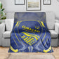 Curacao Football Blanket Blue Wave Geometric Caribbean Sports Motif