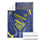 Curacao Football Blanket Blue Wave Geometric Caribbean Sports Motif