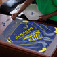 Curacao Football Puzzle Blue Wave Geometric Caribbean Sports Motif