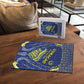 Curacao Football Puzzle Blue Wave Geometric Caribbean Sports Motif