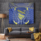 Curacao Football Tapestry Blue Wave Geometric Caribbean Sports Motif