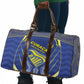 Curacao Football Travel Bag Blue Wave Geometric Caribbean Sports Motif