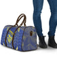 Curacao Football Travel Bag Blue Wave Geometric Caribbean Sports Motif