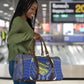 Curacao Football Travel Bag Blue Wave Geometric Caribbean Sports Motif