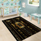 Egypt Cartouche Area Rug Gold Pharaoh Hieroglyphics Patterns