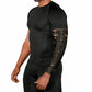 Egypt Cartouche Arm Sleeves Gold Pharaoh Hieroglyphics Patterns
