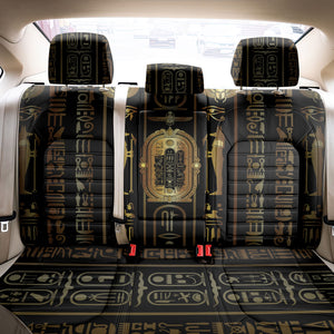 Egypt Cartouche Back Car Seat Cover Gold Pharaoh Hieroglyphics Patterns