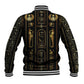 Egypt Cartouche Baseball Jacket Gold Pharaoh Hieroglyphics Patterns