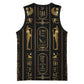 Egypt Cartouche Basketball Jersey Gold Pharaoh Hieroglyphics Patterns