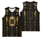 Egypt Cartouche Basketball Jersey Gold Pharaoh Hieroglyphics Patterns