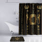 Egypt Cartouche Bathroom Set Gold Pharaoh Hieroglyphics Patterns