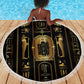Egypt Cartouche Beach Blanket Gold Pharaoh Hieroglyphics Patterns