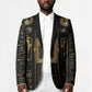 Egypt Cartouche Blazer Gold Pharaoh Hieroglyphics Patterns