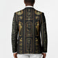 Egypt Cartouche Blazer Gold Pharaoh Hieroglyphics Patterns