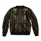 Egypt Cartouche Bomber Jacket Gold Pharaoh Hieroglyphics Patterns