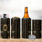 Egypt Cartouche 4 in 1 Can Cooler Tumbler Gold Pharaoh Hieroglyphics Patterns