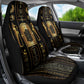 Egypt Cartouche Car Seat Cover Gold Pharaoh Hieroglyphics Patterns
