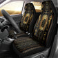 Egypt Cartouche Car Seat Cover Gold Pharaoh Hieroglyphics Patterns