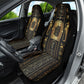 Egypt Cartouche Car Seat Cover Gold Pharaoh Hieroglyphics Patterns