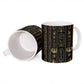 Egypt Cartouche Ceramic Mug Gold Pharaoh Hieroglyphics Patterns