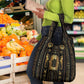 Egypt Cartouche Grocery Bag Gold Pharaoh Hieroglyphics Patterns