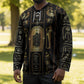 Egypt Cartouche Hockey Jersey Gold Pharaoh Hieroglyphics Patterns