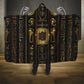 Egypt Cartouche Hooded Blanket Gold Pharaoh Hieroglyphics Patterns