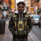Egypt Cartouche Hoodie Gold Pharaoh Hieroglyphics Patterns