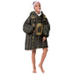 Egypt Cartouche Kid Wearable Blanket Hoodie Gold Pharaoh Hieroglyphics Patterns