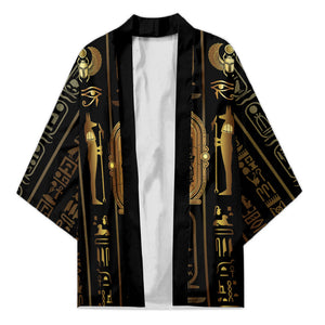 Egypt Cartouche Kimono Gold Pharaoh Hieroglyphics Patterns
