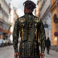 Egypt Cartouche Long Sleeve Button Shirt Gold Pharaoh Hieroglyphics Patterns