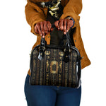 Egypt Cartouche Shoulder Handbag Gold Pharaoh Hieroglyphics Patterns