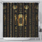 Egypt Cartouche Shower Curtain Gold Pharaoh Hieroglyphics Patterns