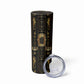 Egypt Cartouche Skinny Tumbler Gold Pharaoh Hieroglyphics Patterns