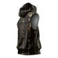 Egypt Cartouche Sleeveless Hoodie Gold Pharaoh Hieroglyphics Patterns