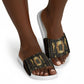 Egypt Cartouche Slide Sandals Gold Pharaoh Hieroglyphics Patterns