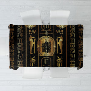 Egypt Cartouche Tablecloth Gold Pharaoh Hieroglyphics Patterns
