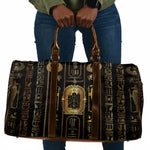 Egypt Cartouche Travel Bag Gold Pharaoh Hieroglyphics Patterns