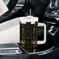 Egypt Cartouche Tumbler With Handle Gold Pharaoh Hieroglyphics Patterns