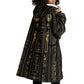 Egypt Cartouche Wearable Blanket Hoodie Gold Pharaoh Hieroglyphics Patterns