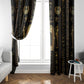 Egypt Cartouche Window Curtain Gold Pharaoh Hieroglyphics Patterns